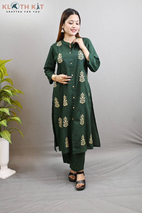 Kloth Kit Green Heavy Suit Set with Chanderi Dupataa - Image 9