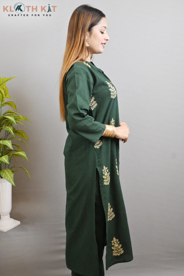 Kloth Kit Green Heavy Suit Set with Chanderi Dupataa - Image 8