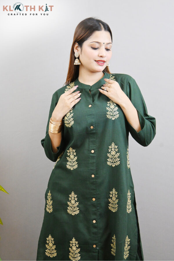 Kloth Kit Green Heavy Suit Set with Chanderi Dupataa - Image 6